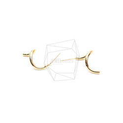 ERG-1853-G [2pieces] Wire Wave Earrings, Wire Wave Post Earrings 第3張的照片