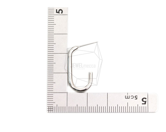 ERG-1856-R [2 件] 圓形耳環，圓形耳桿 / 12mm x 24mm 第5張的照片