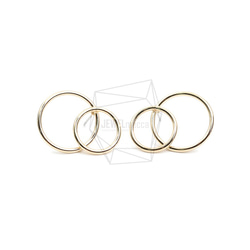 ERG-1864-G【2個入り】ダブルラウンド ピアス,Double Round  Post Earring 1枚目の画像