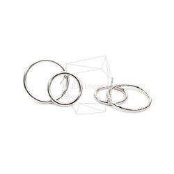 ERG-1864-R 【2件】雙圓耳環、雙圓耳釘 第2張的照片