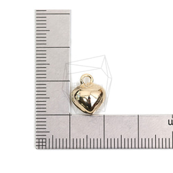 PDT-2496-G【4個入り】ハートペンダント,Heart Pendant/10mm X 12mm 5枚目の画像
