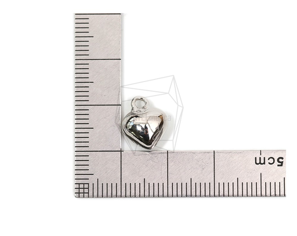 PDT-2496-R【4個入り】ハートペンダント,Heart Pendant/10mm X 12mm 5枚目の画像
