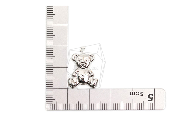 PDT-2501-R【2個入り】テディベアペンダント,Teddy Bear Pendant/14mm x 20mm 5枚目の画像