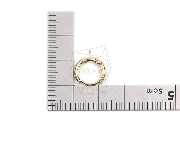 ERG-1873-G [2 件] 圓形一觸式耳環，圓形一觸式耳環 第5張的照片