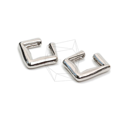 ERG-1892-R【2個入り】スクエア イヤーカフ/Square  Earcuffs/20mm X 21mm 2枚目の画像