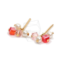 ERG-1904-G【2個入り】パールタッセルチャーム,Pearl Tassel Earring Charm 2枚目の画像