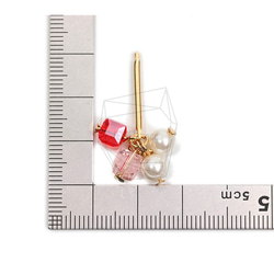 ERG-1904-G 【2件】珍珠流蘇耳環吊飾 第5張的照片