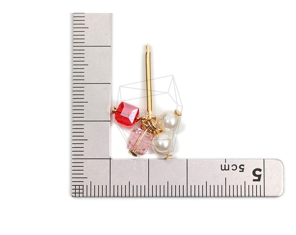 ERG-1904-G【2個入り】パールタッセルチャーム,Pearl Tassel Earring Charm 5枚目の画像