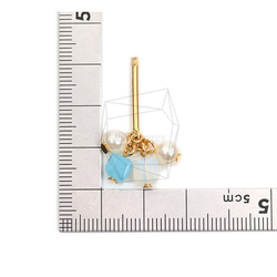 ERG-1907-G 【2件】珍珠流蘇耳環吊飾 第5張的照片