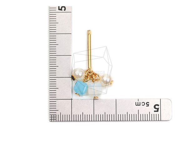 ERG-1907-G 【2件】珍珠流蘇耳環吊飾 第5張的照片
