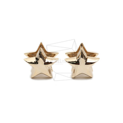 ERG-1913-G【2個入り】スターワンタッチ ピアス,Stars One touch Post Earring 1枚目の画像