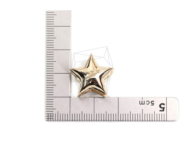 ERG-1913-G [2件]星星一鍵耳環，星星一鍵耳環 第5張的照片