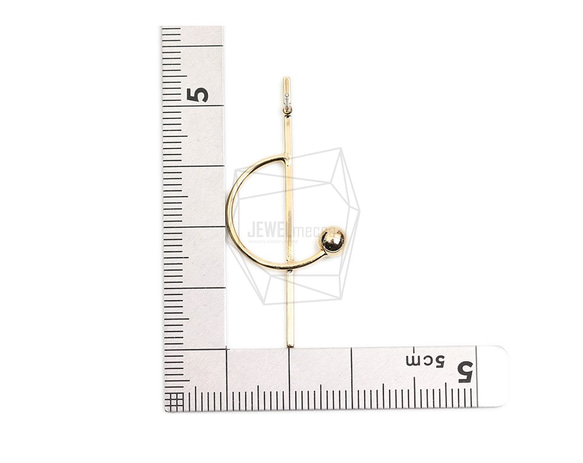 ERG-1914-G [2 件] 半圓線耳環 第5張的照片