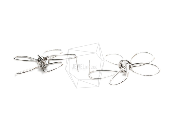 ERG-1917-R [2件]大花耳環，大花柱耳環 第3張的照片
