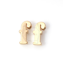 PDT-245F-MG [2件]磨砂金小寫字母首字母f，縮寫f魅力 第2張的照片