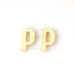 PDT-245P-MG [2個]磨砂金小寫字母縮寫p，縮寫p魅力 第3張的照片