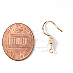 ERG-001-G [4個]鉤針穿孔CZ花耳環-法式鉤耳環 第5張的照片