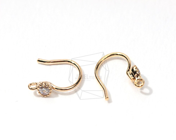 ERG-004-G [4件]鉤耳環，法國鉤形耳環 第2張的照片
