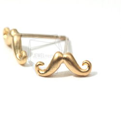 ERG-008-MG【4個入り】口ひげピアス,Mustache Earrings 1枚目の画像