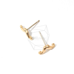 ERG-008-MG【4個入り】口ひげピアス,Mustache Earrings 2枚目の画像