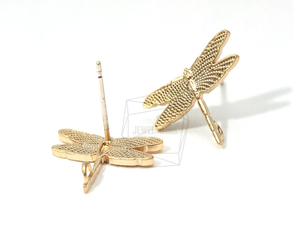 ERG-010-MG【2個入り】トンボスタッドピアス,Tiny Dragonfly Stud Earring 3枚目の画像