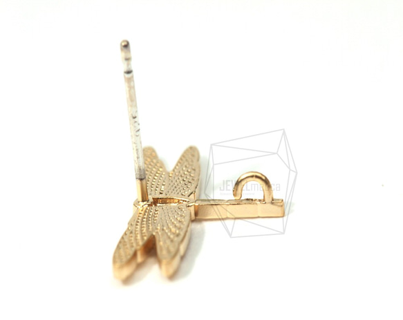 ERG-010-MG【2個入り】トンボスタッドピアス,Tiny Dragonfly Stud Earring 4枚目の画像