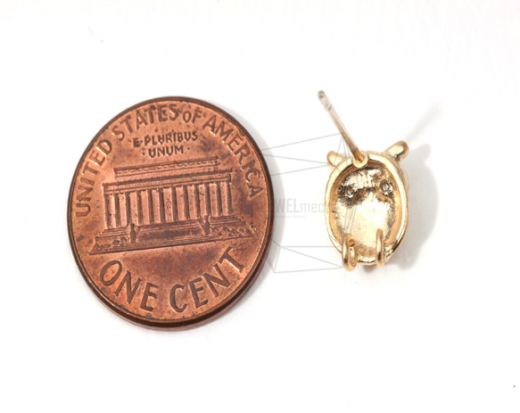 ERG-014-MG【4個入り】フクロウスタッドピアス,CZ Small Owl Stud Earring Supply 5枚目の画像