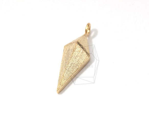 PDT-061-MG【4個入り】3Dの菱形ペンダント,3D rhombus Pendant 1枚目の画像