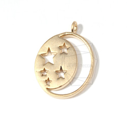 PDT-063-MG【4個入り】星のペンダント,star Pendant-Matt Gold Plated 1枚目の画像