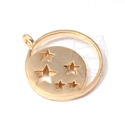 PDT-063-MG【4個入り】星のペンダント,star Pendant-Matt Gold Plated 3枚目の画像