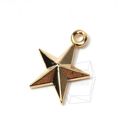 PDT-074-G【4個入り】ミニスターペンダント,Glossy Gold Plated Mini Star 1枚目の画像