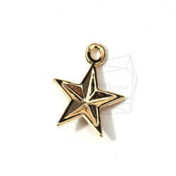 PDT-074-G【4個入り】ミニスターペンダント,Glossy Gold Plated Mini Star 2枚目の画像