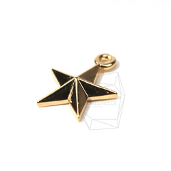 PDT-074-G【4個入り】ミニスターペンダント,Glossy Gold Plated Mini Star 4枚目の画像