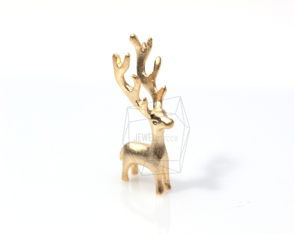 PDT-079-MG【2個入り】鹿のペンダント,Deer with Antler Pendant 1枚目の画像