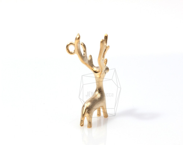 PDT-079-MG【2個入り】鹿のペンダント,Deer with Antler Pendant 3枚目の画像