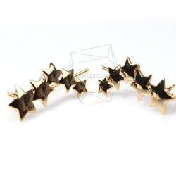 ERG-017-G【4個入り】スターピアス,Stars Earring /Ear Climbers Earring 1枚目の画像