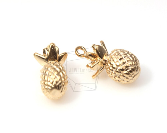 PDT-090-MG【4個入り】パイナップルペンダント,3D Mini Pineapple Pendant 3枚目の画像