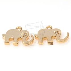 PDT-120-MG【4個入り】CZキュービック象ペンダント,Cz Cubic Elephant Pendant 1枚目の画像