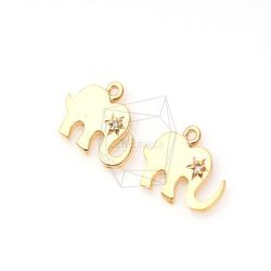 PDT-120-MG【4個入り】CZキュービック象ペンダント,Cz Cubic Elephant Pendant 5枚目の画像