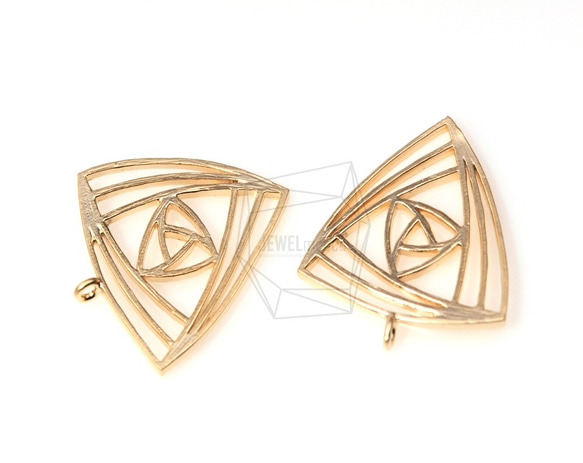 PDT-130-MG【2個入り】トライアングルペンダント,Triangle Pendant/22mm x 22mm 4枚目の画像