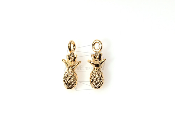 PDT-142-G【2個入り】パイナップルペンダント,Pineapple Pendant/ 4mm X 9mm 2枚目の画像