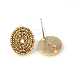 ERG-022-MG【2個入り】ツイストサークルピアス,プレッツェル,Twist Circle Earring 2枚目の画像