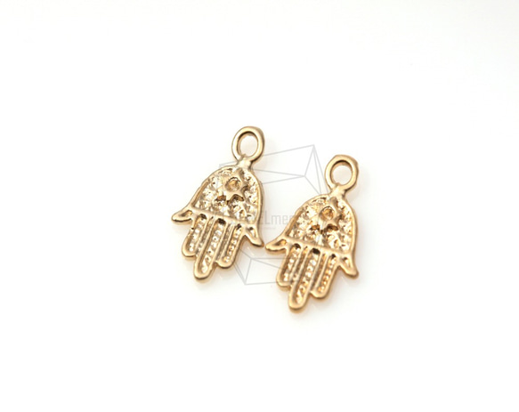 PDT-178-MG【4個入り】ハムサ手,Hamsa Hand ,Pendant/ 8mm X 13mm 1枚目の画像