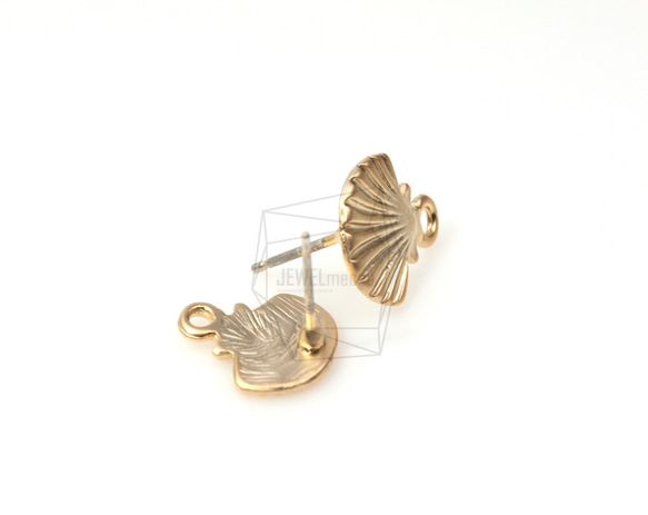 ERG-030-MG【4個入り】ホタテピアス,scallop Ear post/Post Earring 3枚目の画像