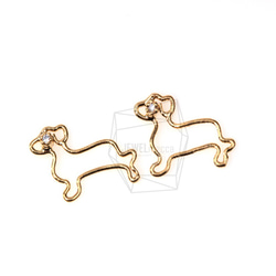 PDT-165-G【4個入り】キュービックジルコニア犬のペンダント,CZ mini dog Pendant 1枚目の画像