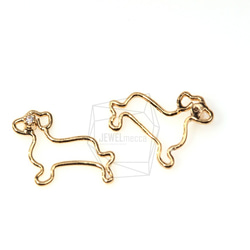 PDT-165-G【4個入り】キュービックジルコニア犬のペンダント,CZ mini dog Pendant 3枚目の画像