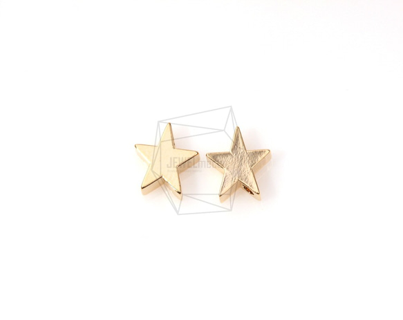 PDT-195-G【4個入り】星のペンダント,star Pendant/ 8mmx8mm 2枚目の画像