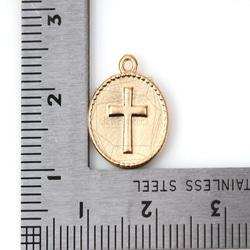 PDT-222-MG【4個入り】ラウンドクロスペンダント,Round cross/ 12mm 5枚目の画像