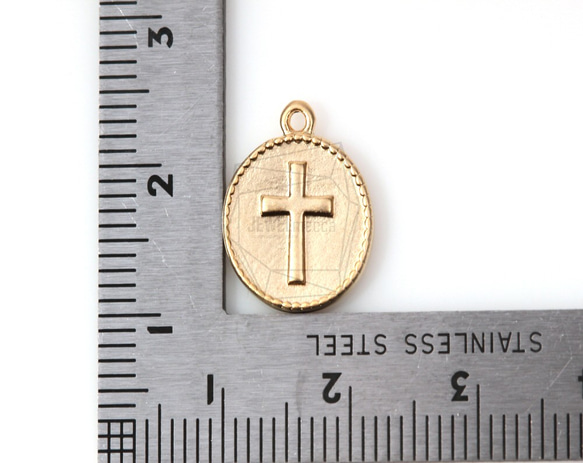 PDT-222-MG【4個入り】ラウンドクロスペンダント,Round cross/ 12mm 5枚目の画像