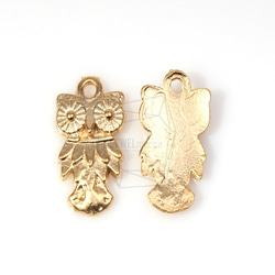 PDT-228-MG【4個入り】フクロウペンダント,owl Charm Pendant / 10.5 x 19.5mm 3枚目の画像